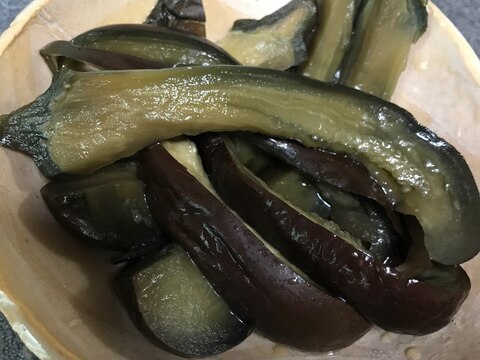 レンジで茄子の煮浸し